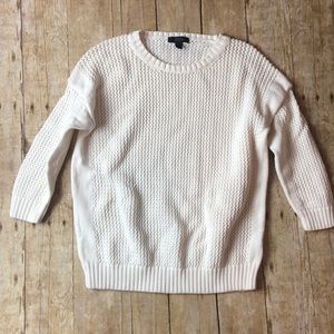 J. Crew black label waffle weave 3/4 sweater sz S